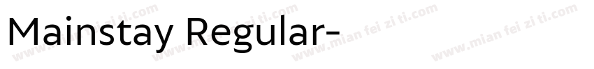 Mainstay Regular字体转换